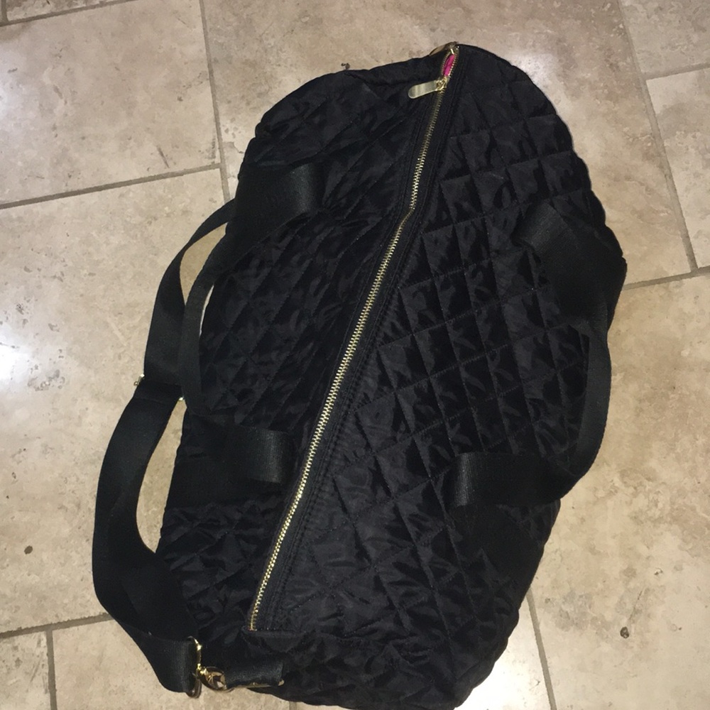 Black duffle bag